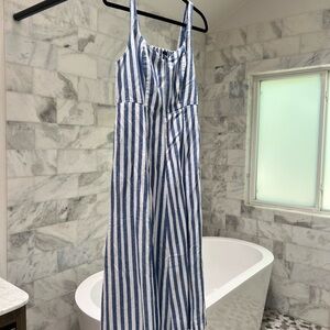 Old Navy Blue and White Striped Kids One-Piece